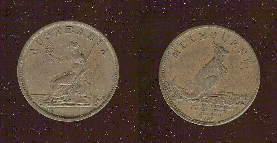 Australia token WJ Taylor halfpenny 1851 VF+